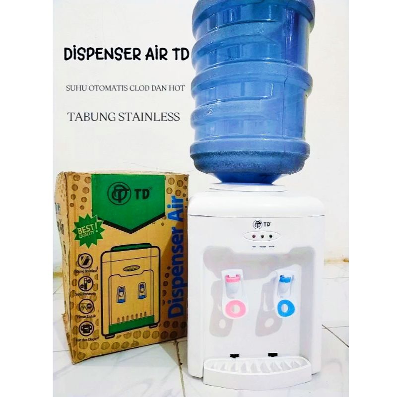 Dispenser Air Panas / Panas-Normal Trisonic /TWIN DOG (TD) 377 / Low Watt 300 Watt /Galon air