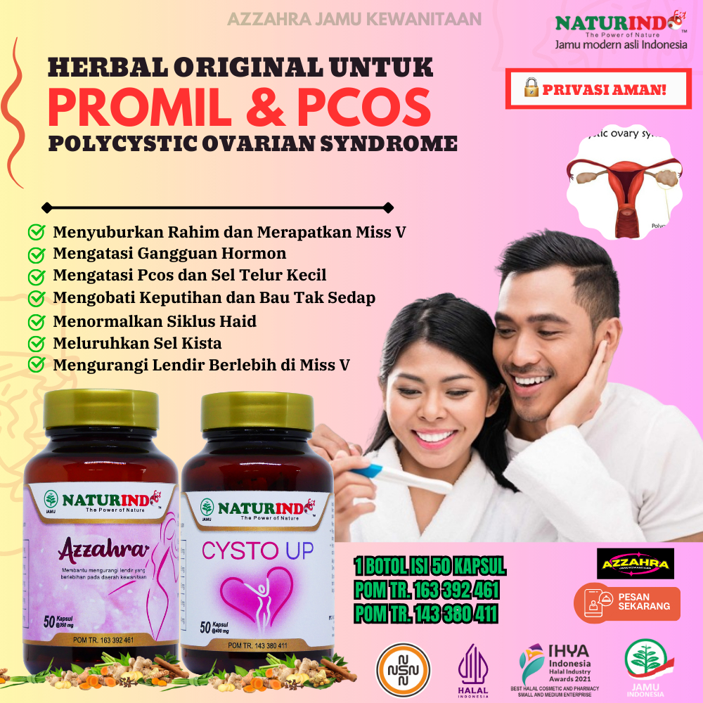 OBAT HERBAL PCOS PROMIL PROGRAM HAMIL CYSTO UP AZZAHRA TANPA EFEK SAMPING