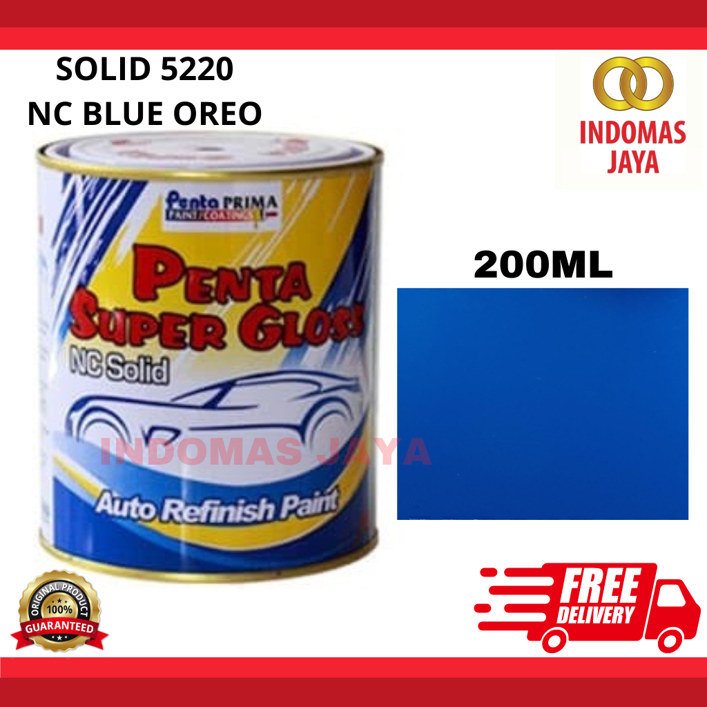 CAT PENTA SUPER GLOSS NC BLUE OREO 5220 SOLID GLOSS MELENGKAPI 200ML - NC BLUE OREO 5220