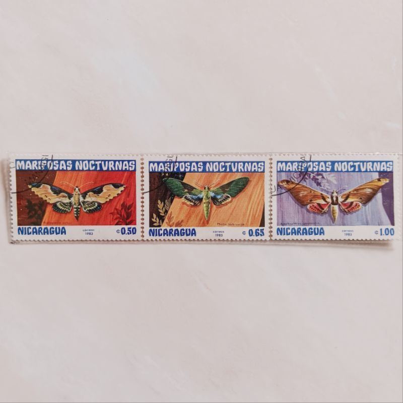 

(AG) Perangko Nicaragua Butterflies (1983) Set 3 pcs CTO