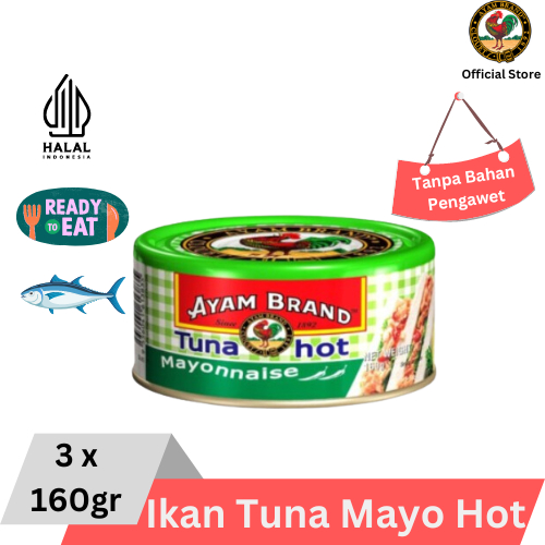 

Ayam Brand - Ikan Tuna Kaleng Mayonnaise Pedas 3 pcs 160gr