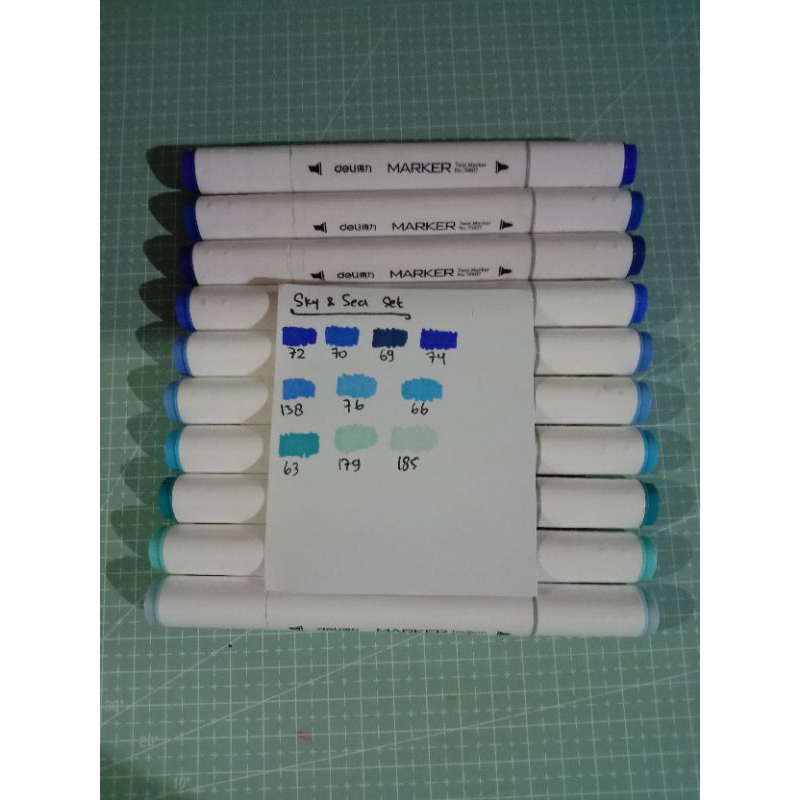 

Deli Alcohol Marker Set Sky & Sea
