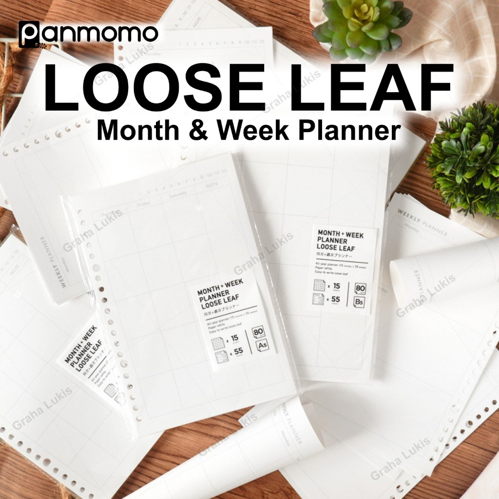 

Panmomo Monthly and Weekly Planner Loose Leaf / Refill isi binder