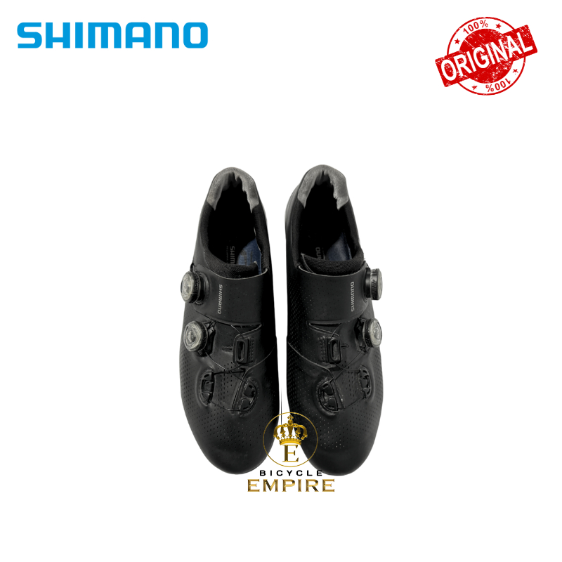 Sepatu Cleat Roadbike Shimano RC9 SH-RC901 Wide Black Size 44 Preloved Bicycle Empire