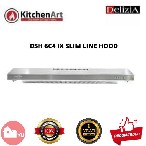 COOKER HOOD DELIZIA DSH 6C4 IX SLIM LINE HOOD