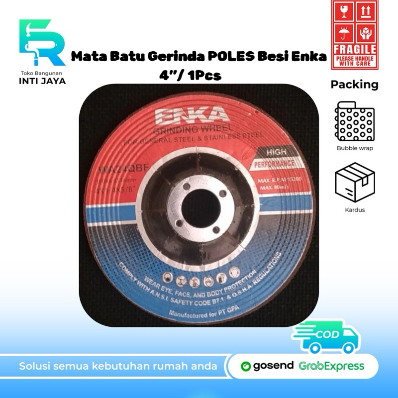 Mata Batu Gerinda POLES Besi Enka 4”/ Mata Gerinda /pcs