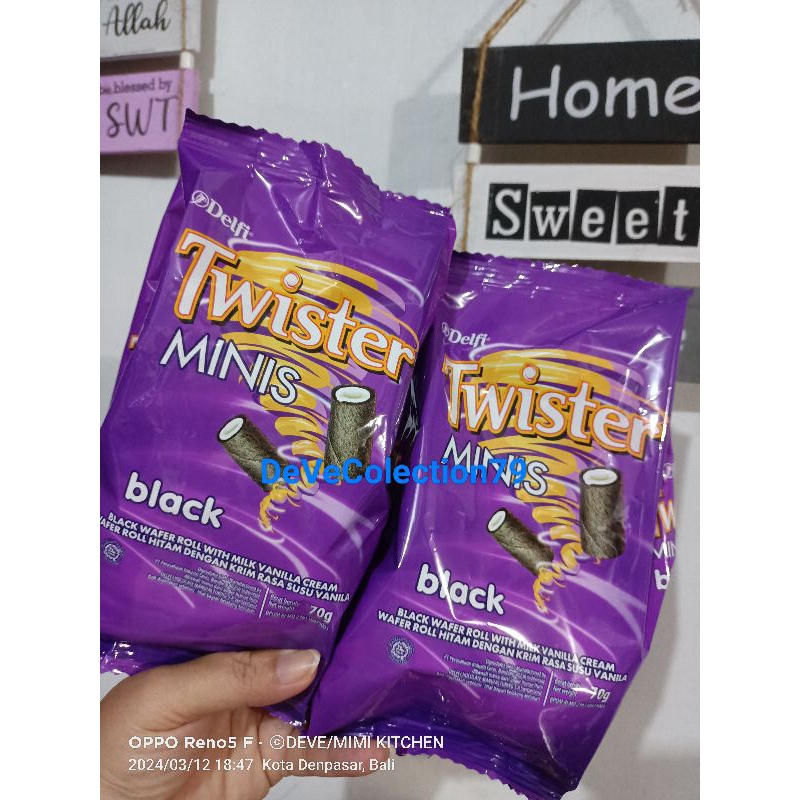 

Delfi Twister mini wafer roll black vanilla 70gr