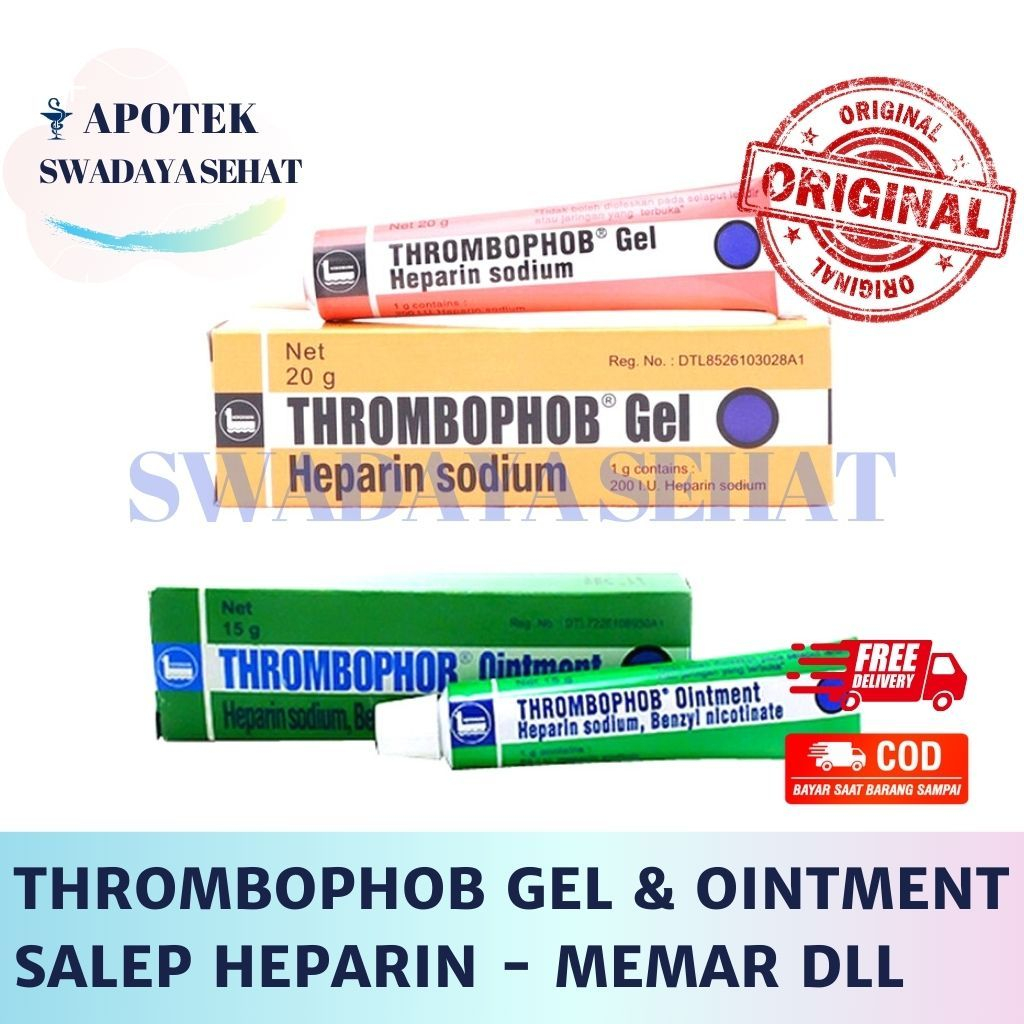 THROMBOPHOB GEL 20GR 10GR & OINTMENT 15gr  -TROMBOPOP THROMBOPOP Salep Untuk Memar Krim Varises