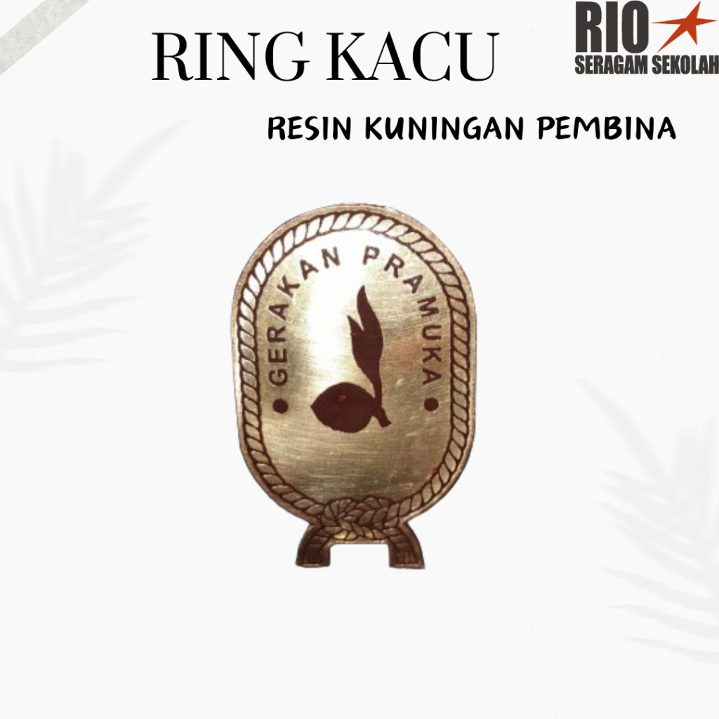 RING KACU PRAMUKA RESIN KUNINGAN/ RING KACU PRAMUKA PEMBINA/  PRAMUKA/ PEMBINA/ KACU PRAMUKA/ KACU