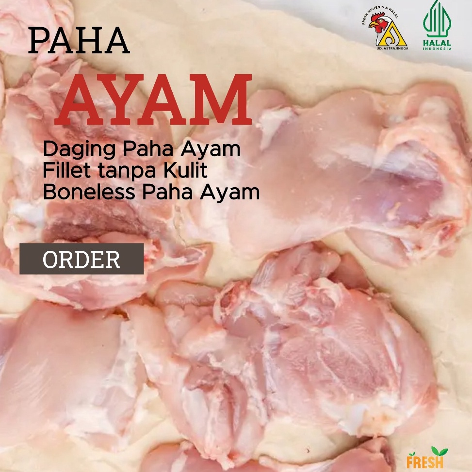 

CNJ586 Free Ongkir Daging Ayam Paha Fillet Boneless Tanpa Kulit