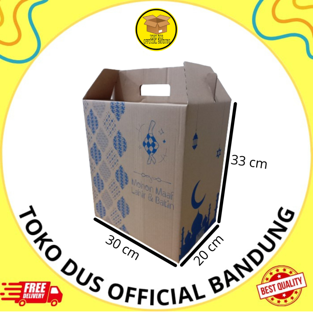 

Dus jinjing lebaran / Box Parcel jinjing 30x20x33 / Box Idul fitri / Dus Lebaran