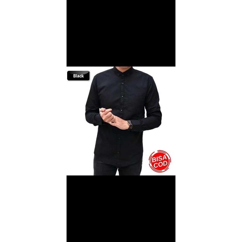 Kemeja panjang cowok polos terkini