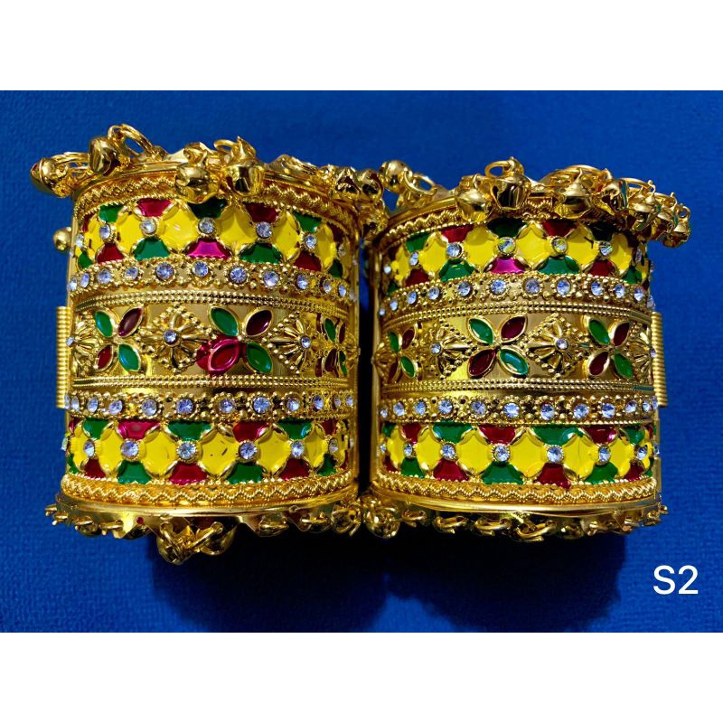 #TjM183 Sepasang Gelang Tabung Dubai Lapis Emas Gold Bugis Makassar Padang Adat Arab Mekkah Madinah 