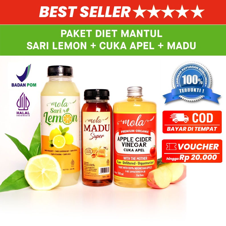 

Paket Diet Mantul Mola Cuka Apel + Sari Lemon + Madu Murni