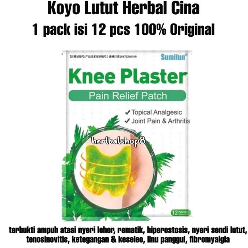 Koyo Lutut Herbal Atasi Nyeri Sendi Leher Tegang Otot Sakit Pinggang Sumifun Knee Plaster Koyo Cina