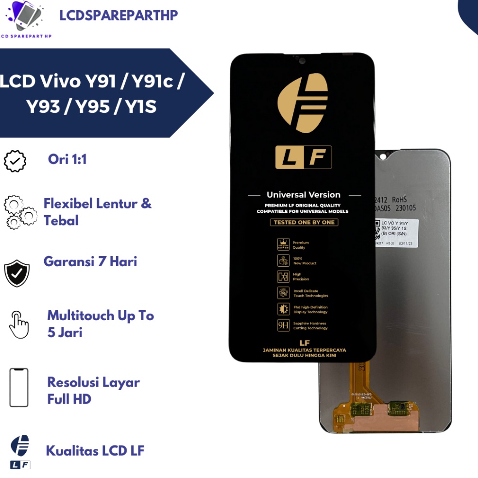 UQP729 Terbaru LCD Vivo Y91  LCD Vivo Y91c  LCD Vivo Y93  LCD Vivo Y95  LCD Vivo Y1S Fullset Touchsc