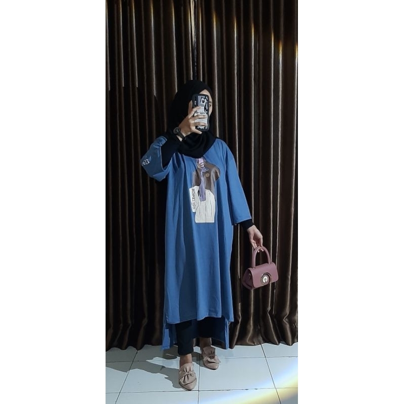 long tunik cotton combed 20s