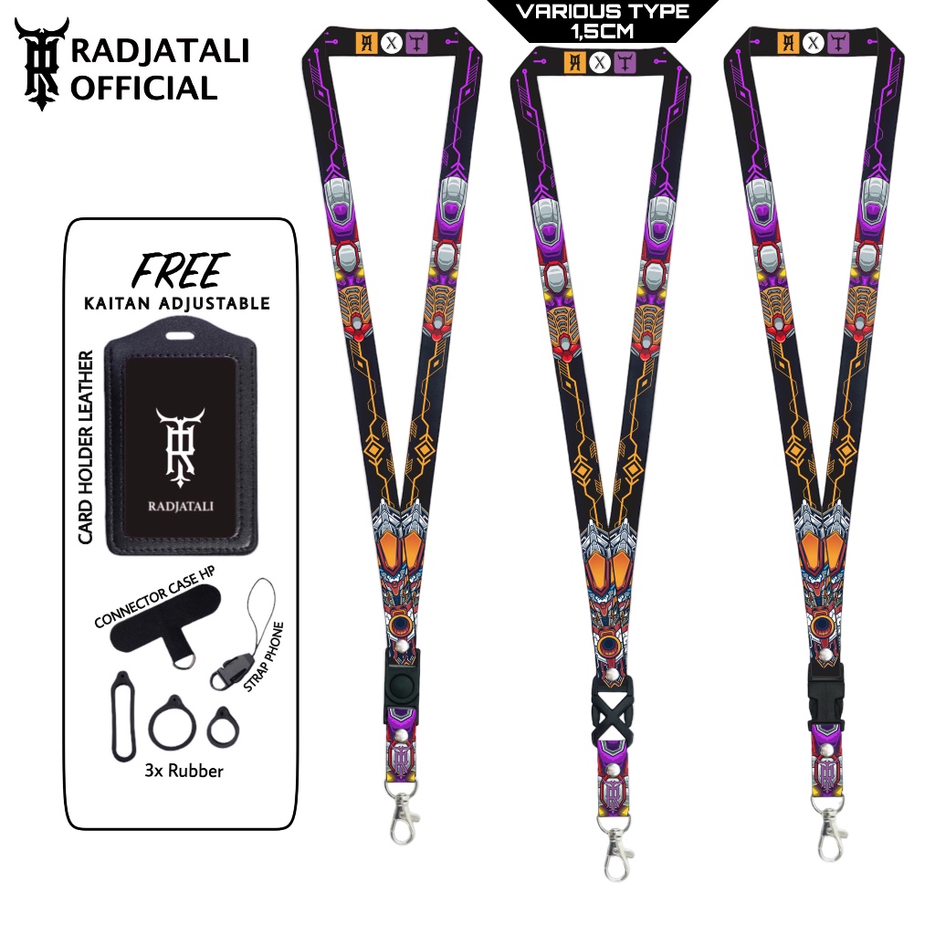 

Lanyard Radjatali 1.5cm Gundam V3 Gantungan Tali Holder ID Card - Gundam Series