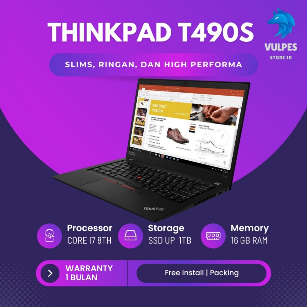 Laptop Lenovo Thinkpad T490S T480S Core i5 | i7 RAM 24GB LIKE NEW - T480S i5, RAM 8 SSD 256