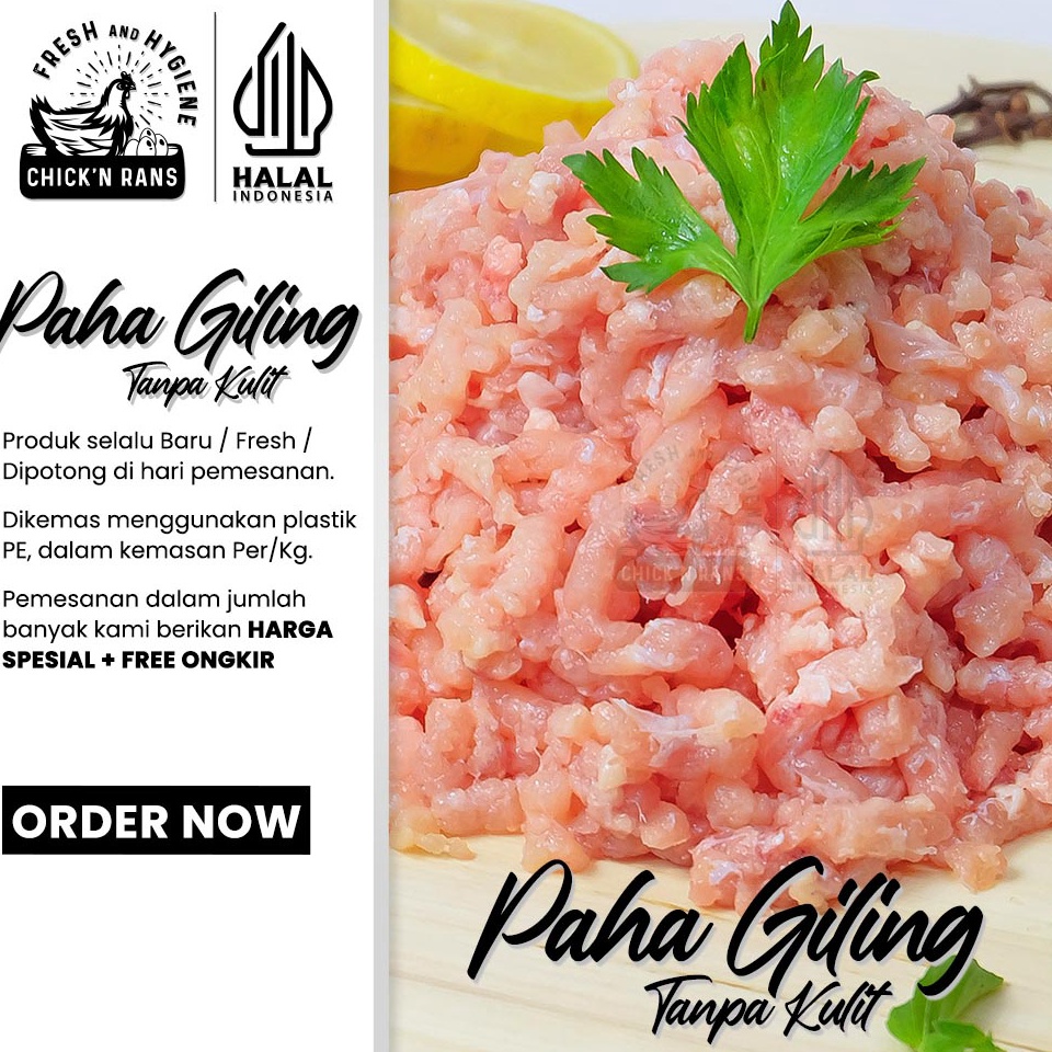 

CVY377 Free Ongkir Daging Ayam Giling Paha Tanpa Kulit 1kg