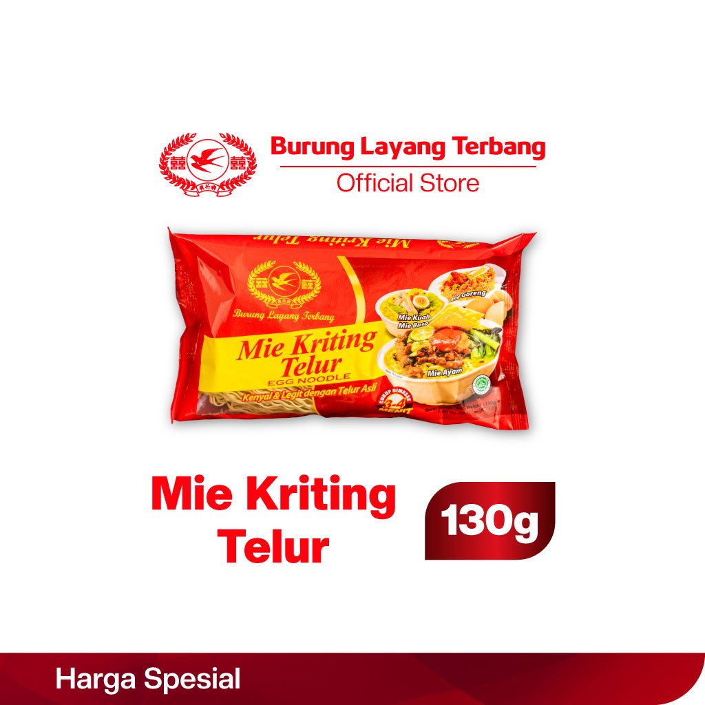 

Mie Keriting Telur (Reguler) Burung Layang Terbang