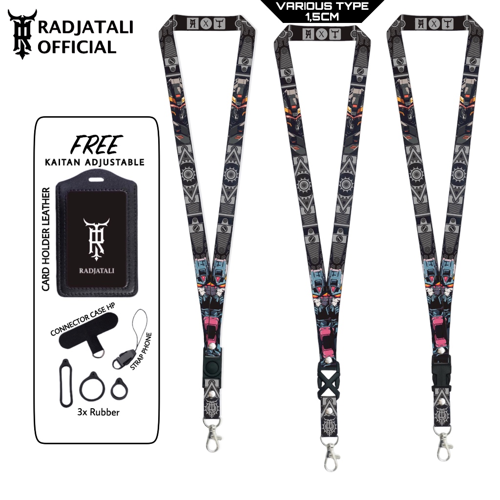 

Lanyard Radjatali 1.5cm Gundam V6 Gantungan Tali Holder ID Card - Gundam Series