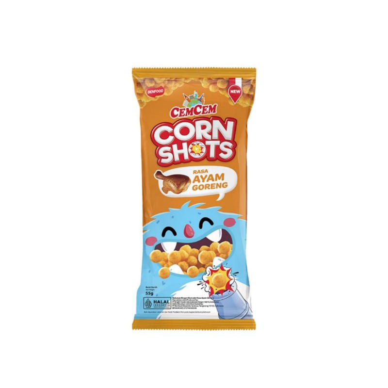 

CemCem Corn Shots Snack 55gr / Ayam Goreng / Cokelat