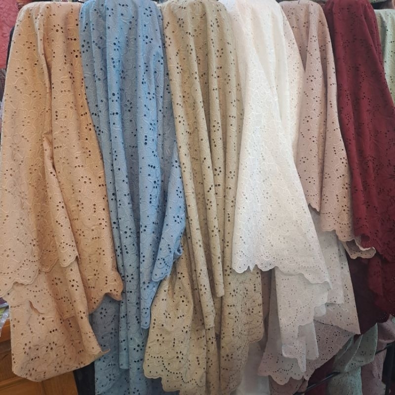 kain katun bordir jepang premium