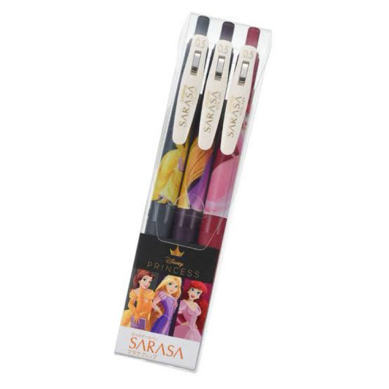

Zebra Sarasa x Disney Store Exclusive 0.5mm Set 3pc Limited Edition Princess Belle Cinderela Ariel