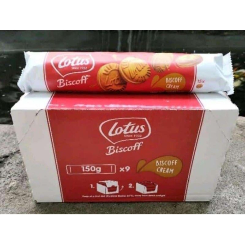 Lotus Biscoff Sandwich Biscuit Cookies Vanilla 150gram