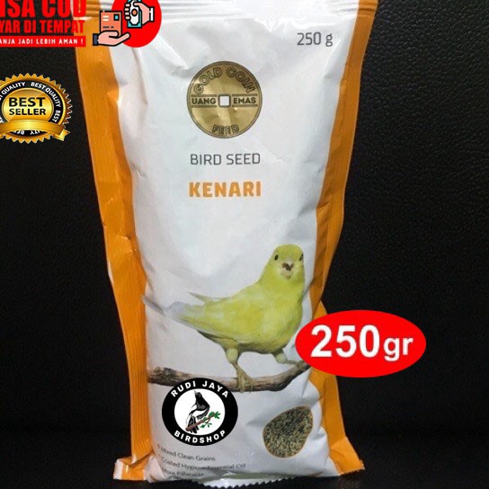 Gaya Hidup Terjangkau GOLD COIN GOLDCOIN KENARI 25 GRAM MAKANAN PAKAN BURUNG KENARI MOZAMBIK FINCH B