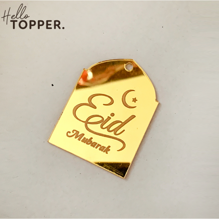 

Hiasan Hampers Tag Label Eid Mubarak Lebaran Acrylic Idul Fitri