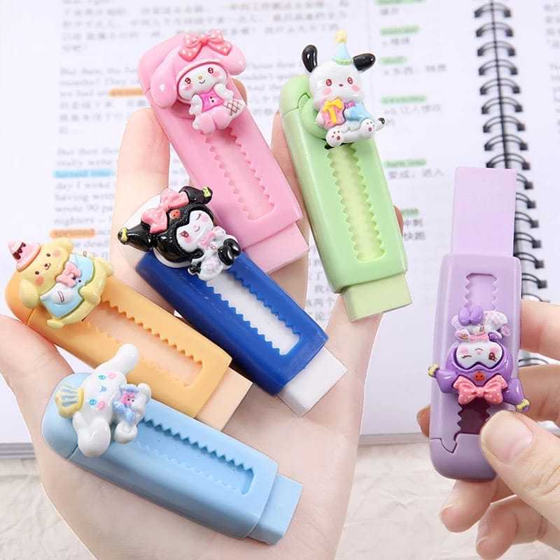 

SLIDING ERASER PENGHAPUS KUROMI MELODY CINNAMOROLL DKK