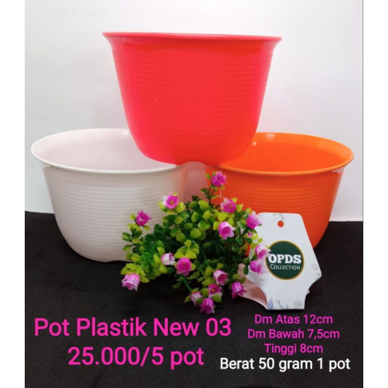 Pot Plastik New 03 Vas Bunga Hias Plastik Pot Bunga ada Lubang Vas Bunga Hidup
