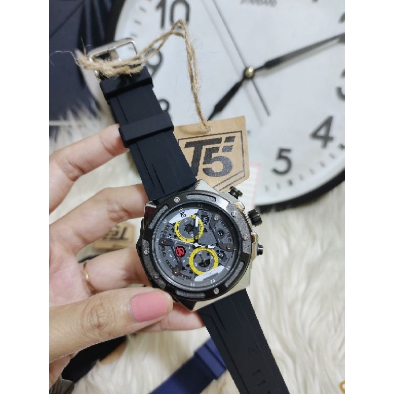 Jam tangan T5 H4046G original pria chrono aktif