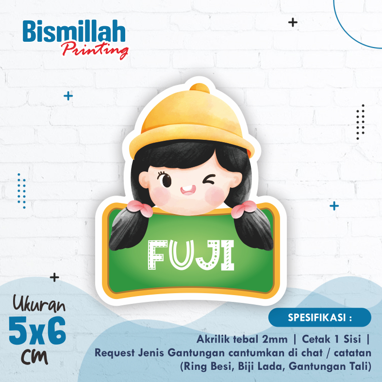 [Part 2]Gantungan kunci Huruf karakter nama akrilik