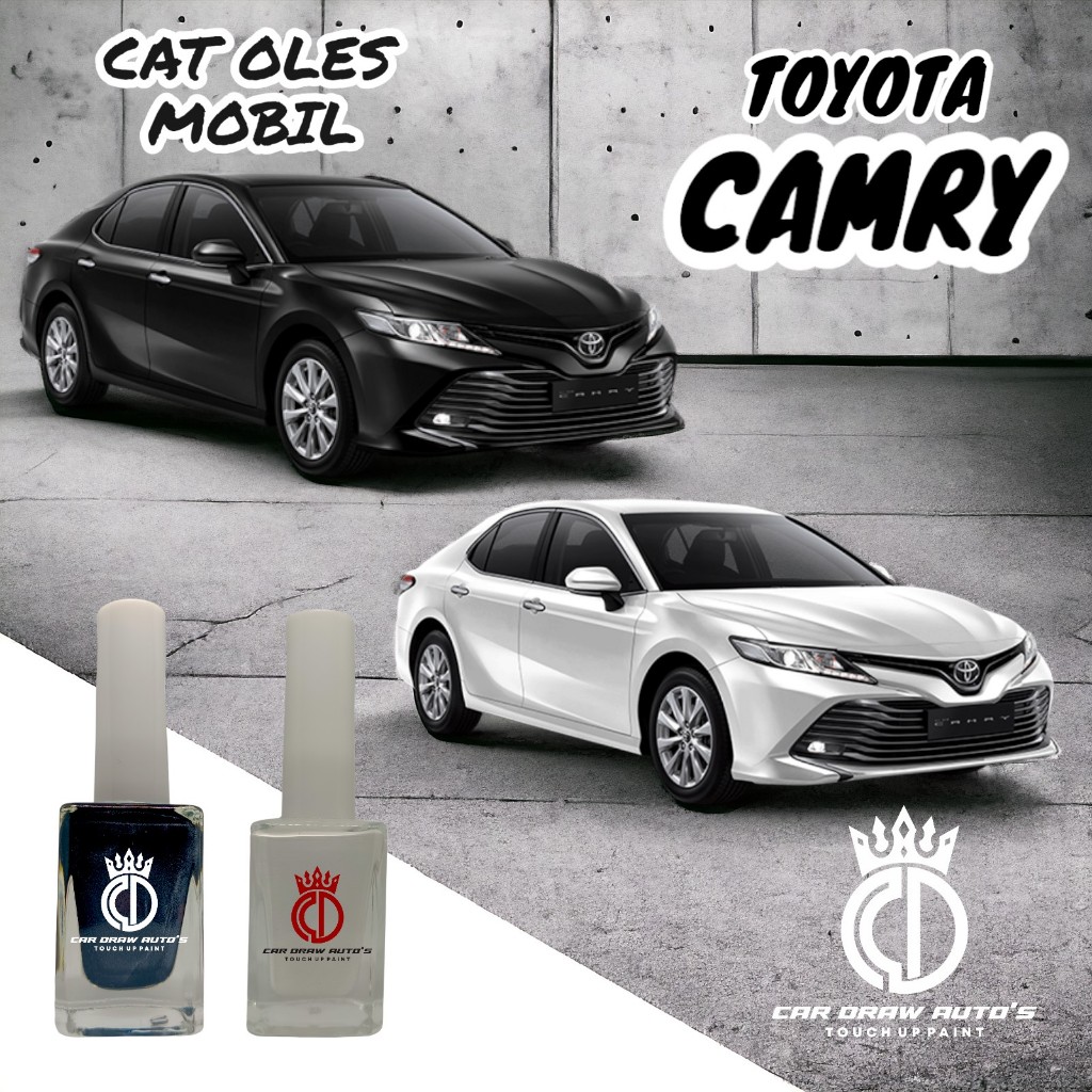 Cat Oles Mobil Toyota Camry Hitam Putih Mutiara