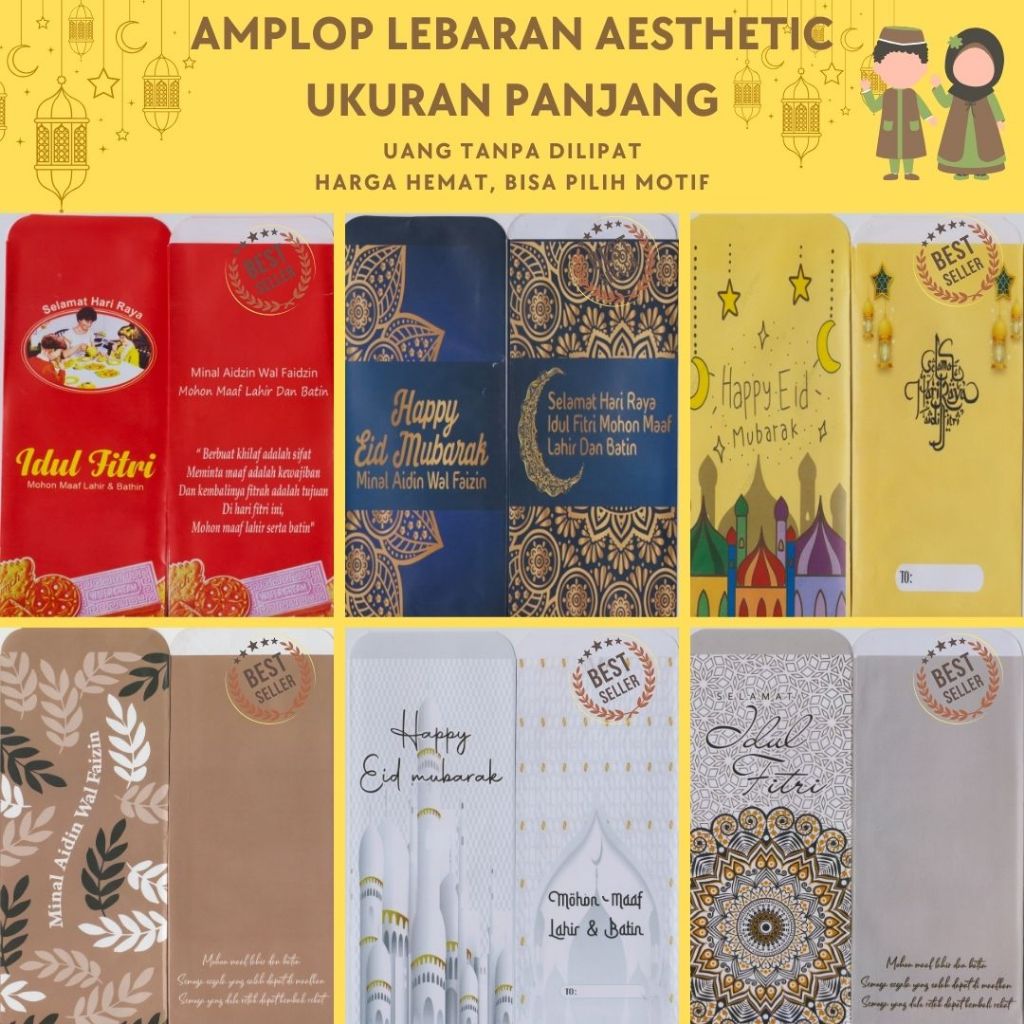 

10 PCS Amplop Lebaran Harga Hemat Motif Terlaris Amplop Uang Idul Fitri