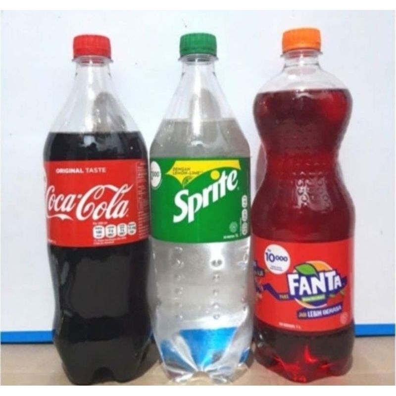 

Coca Cola / Fanta / Sprite kemasan Botol 1 Liter PERKRAT