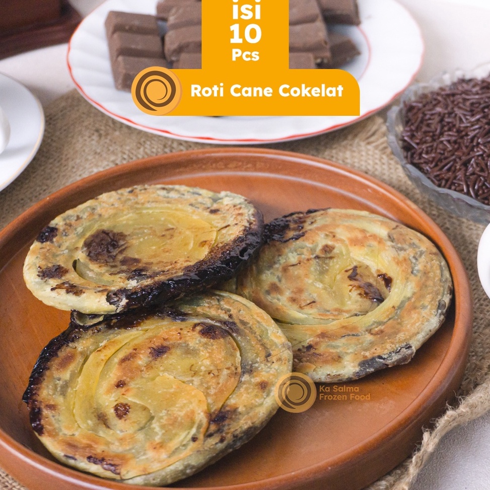 

LDU792 Free Ongkir ISI 1 Roti Cane Coklat isi 1 Pcs Roti Canai Roti Maryam Roti Konde Coklat