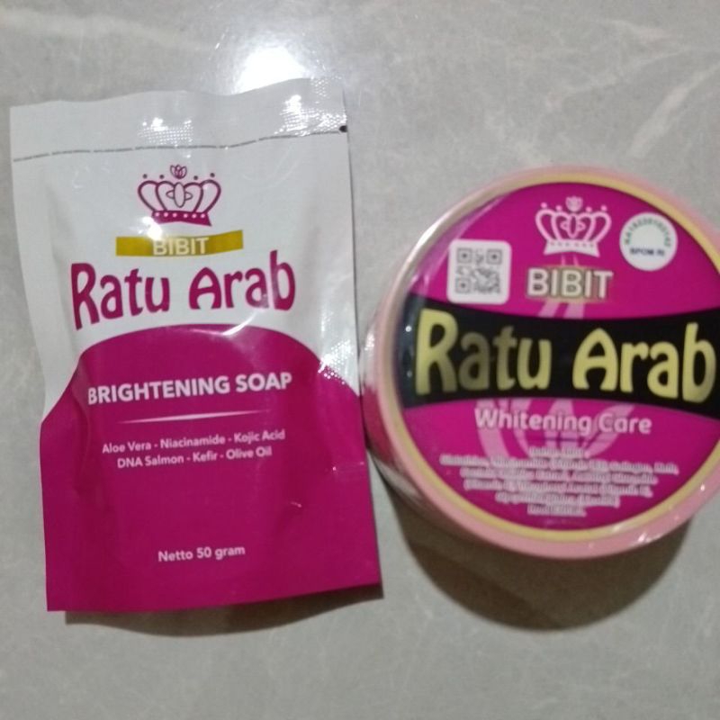 bibit whitening ratu arab sepaket sabun ratu arab