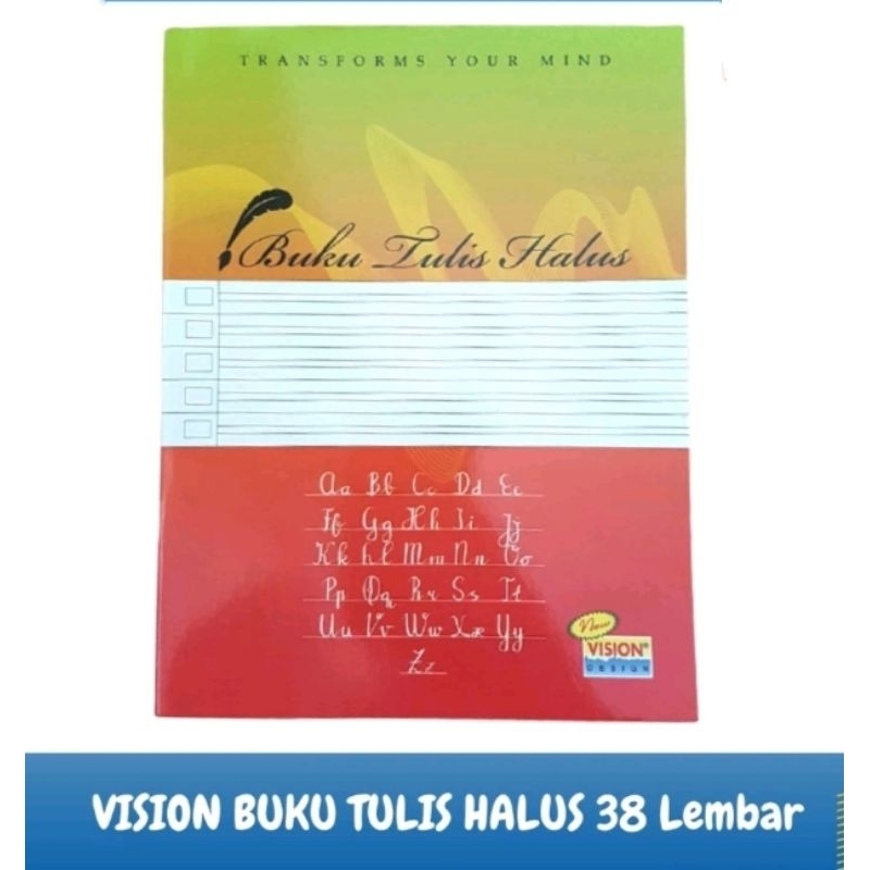 

BUKU TULIS HALUS VISION 38 LEMBAR 1 PAK 10 BUKU