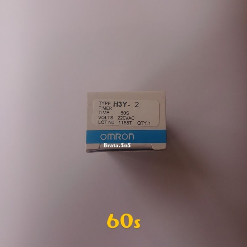 Power ON Delay / Timer Relay Delay Omron H3Y-2 60s 200-230VAC