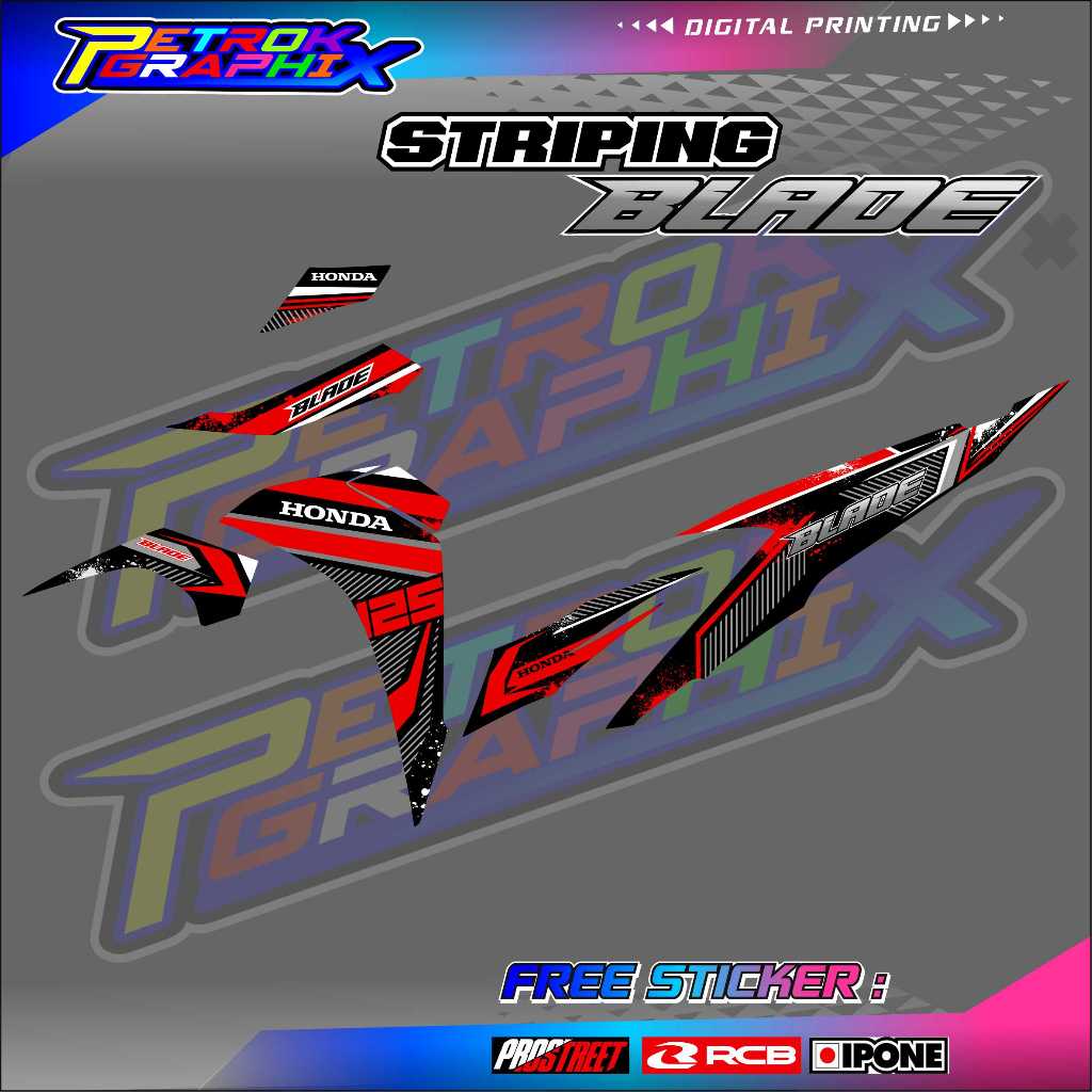 STRIPING VARIASI HONDA BLADE 125 / STICKER LIST VARIASI HONDA BLADE 125