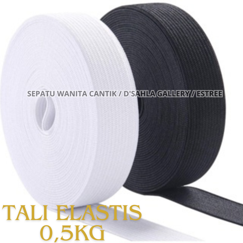 Tali Webbing Elastis Webing Elastis 2 Cm Karet Pelipat Harga per 0,5kg