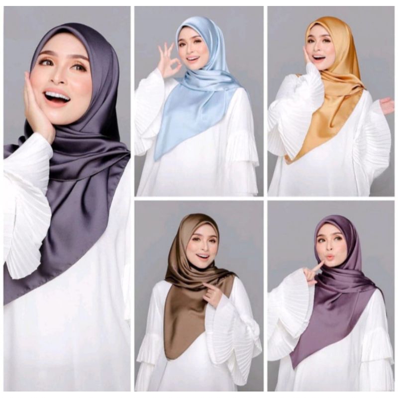 Hijab Segiempat Satin maxmara premium