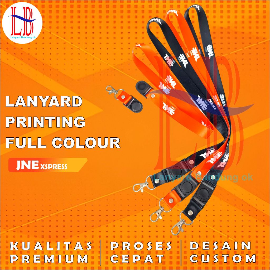 

TALI LAYARD EXPEDISI JNE/GANTUNGAN NAME TAG JNE/KALUNG ID CARD JNE