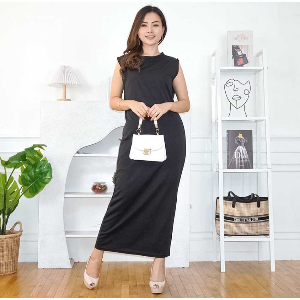 INNER DRESS RAJUT SPAN | INNER TANPA LENGAN | DALEMAN OUTER