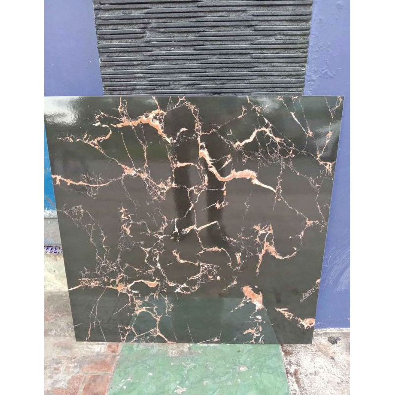 GRANIT TILE HITAM CORAK MOTIF MWAH 60X60/50X50