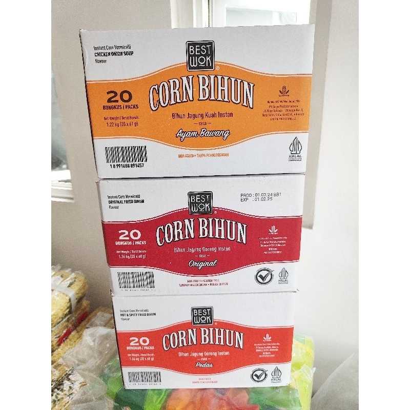 

√ Best Wok Bihun Goreng kuah ayam bawang Instan Karton | Dus 20pc